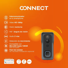 Cargar imagen en el visor de la galería, Video Timbre Wifi Recargable Para Exterior Tecnolite Connect
